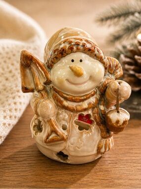 Christmas Snowman Votive‎ Candle Holder